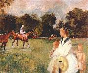 Edmund Charles Tarbell Schooling the Horses, oil